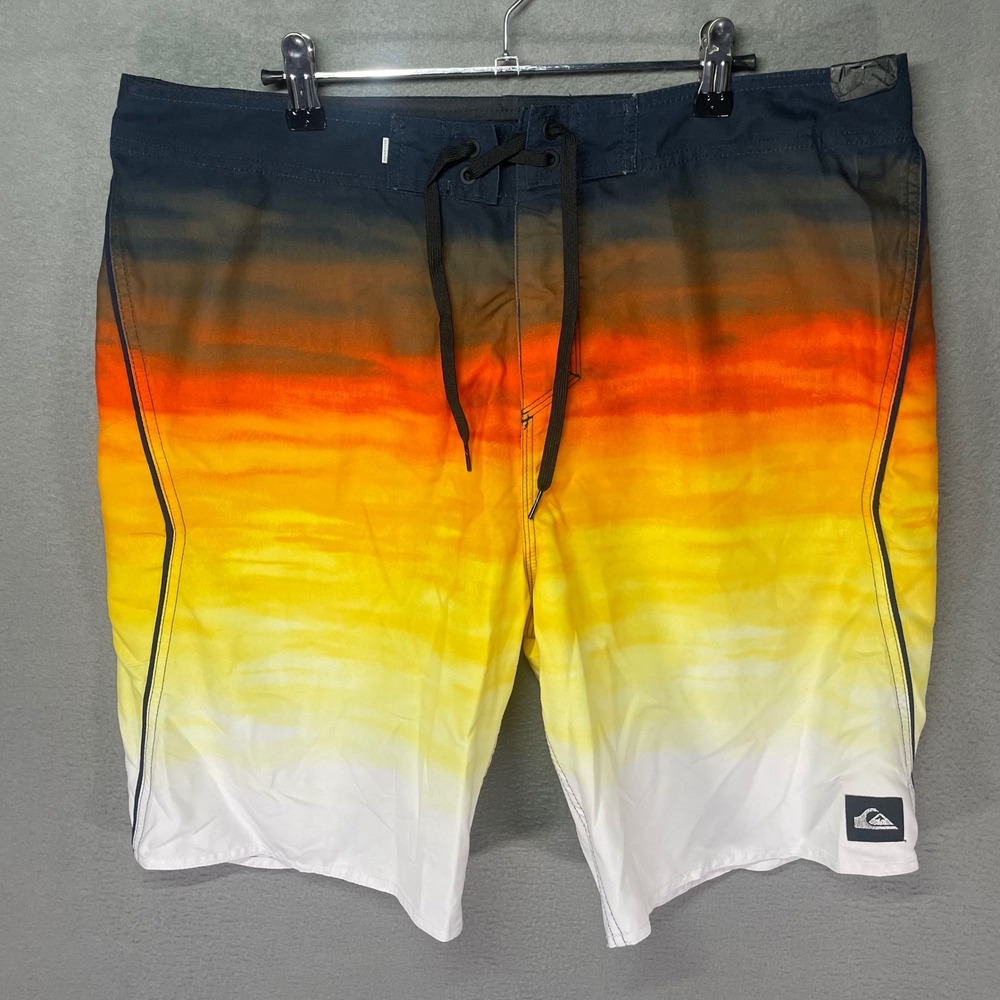 Quiksilver Boardshorts Mens 36 Ombre Sunset 21" Swim Trunks NEW